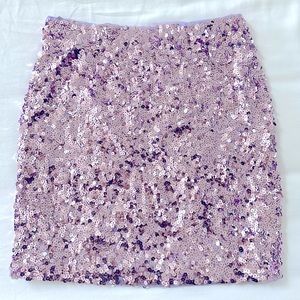 Maner Lavender Sequin Mini Skirt 💜